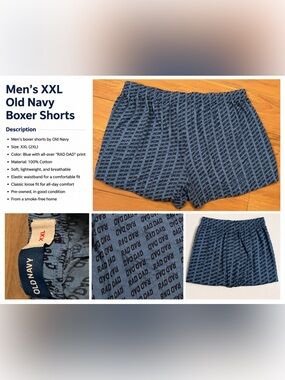 Old Navy Men's blue 'RAD DAD' Print Boxer Briefs XXL